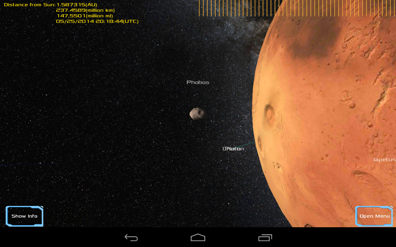 Android application Solar System 3D Pro screenshort