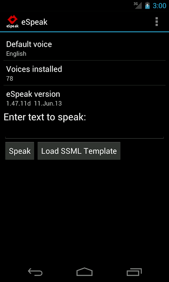 eSpeak — приложение на Android