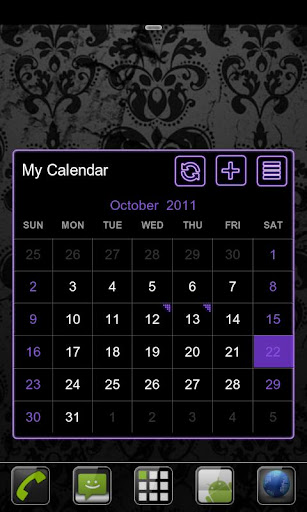 GOWidget Theme- Purple Glow Ex