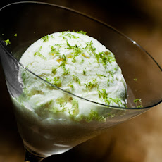 Kaffir Lime and Gin Ice Cream