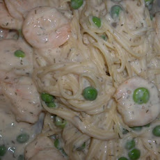Creamy Garlic Shrimp With Angel Hair Pasta