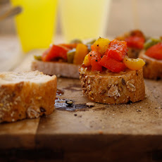 Roasted Bell Pepper Crostini