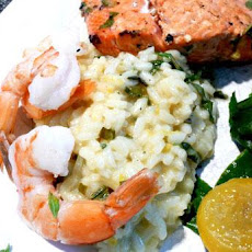 Lemon Risotto With Grilled Tiger Shrimp