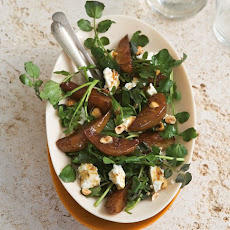 Roasted Pear, Feta, Watercress And Hazelnut Salad Recipe
