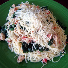 Simple Light Swiss Chard and Spaghetti