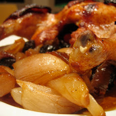 Roasted Chicken w/ Prunes and Armagnac