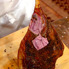 Roasted Leg of Lamb with Goat Cheese Potatoes and Sauce Perigueux