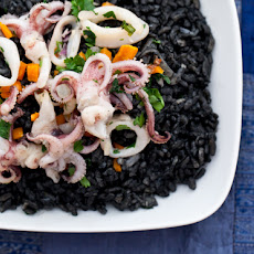 Spicy Squid Ink Risotto (without the plane ticket)