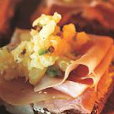 Open-Faced Ham Sandwiches with Pineapple Relish