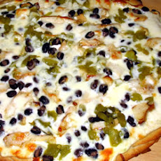 Creamy Black and White Pizza