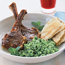 Spiced Lamb Chops and Smashed Peas