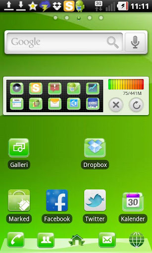 Green Go Launcher Ex Theme