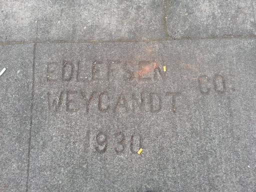 Historic Edelfsen & Weycandt Co Sidewalk Marker