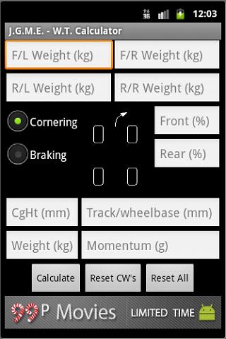 Vehicle Weight Transfer Calc