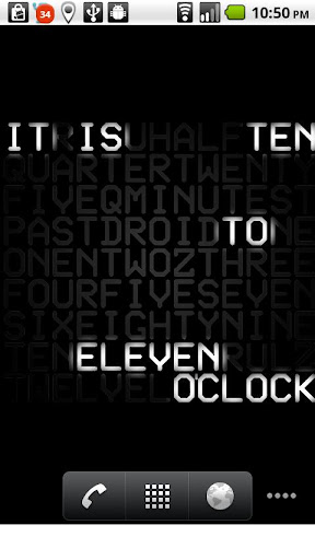 Word Clock Live Wallpaper