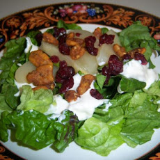 Pear & Walnut Salad W/Creamy Bleu (Blue) Cheese Dressing