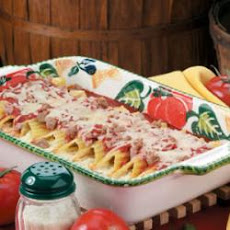 Manicotti with Spicy Sausage