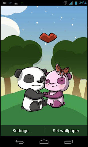 【免費個人化App】Panda Love Animated Wallpaper-APP點子