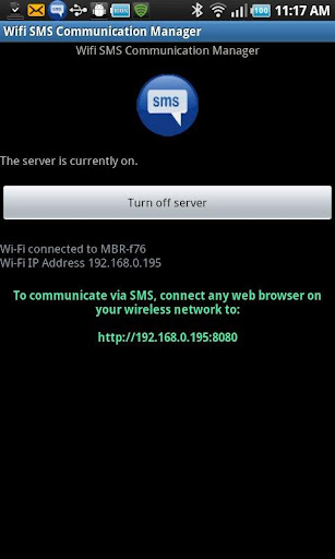 Wifi SMS Communication Manager