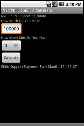 NYC Child Support Calculator