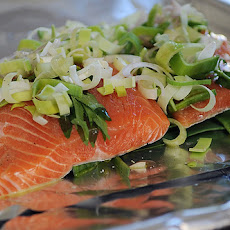 Foil Roasted Salmon with an Aromatic Jus