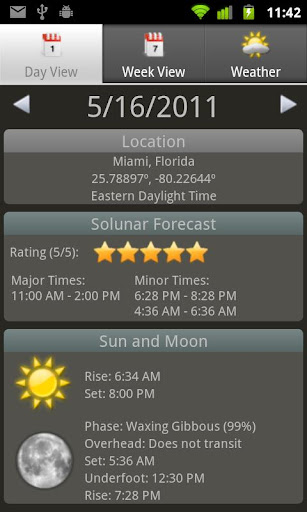 SolunarCast - Outdoor Forecast