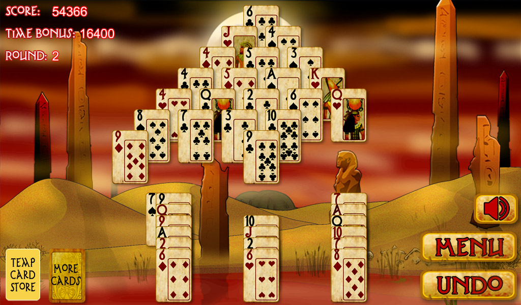 Android application Pyramid Solitaire Mummy Curse screenshort