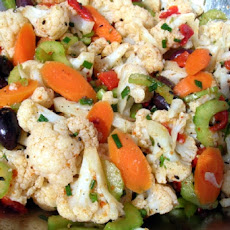 Marinated Cauliflower, Olive, and Arugula Salad