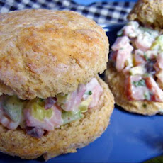Ham Salad on Biscuits