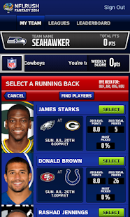 App NFLRUSH Fantasy Football apk for kindle fire ...
