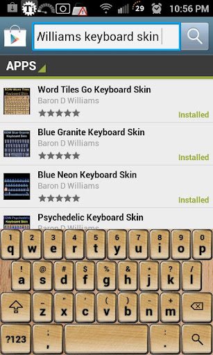 Word Tiles Keyboard skin