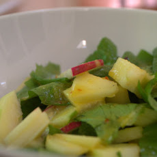 Radish & apple salad with an orange butternut oil dressing.