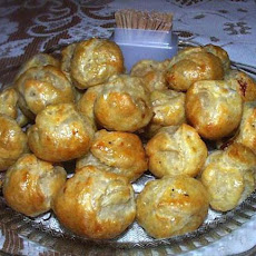 Brie Cheese, Grape and Pepperoni Puff Appy