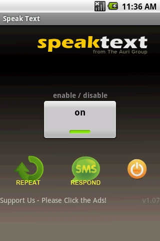 Speak Text - Safe Driving App