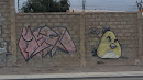 Mural Angry Amarillo Bird