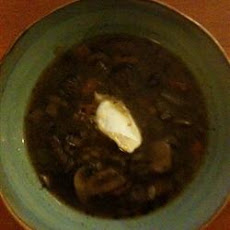 Beefy Mushroom Barley Soup