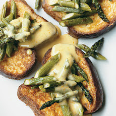 Brioche French Toast with Asparagus and Orange Beurre Blanc
