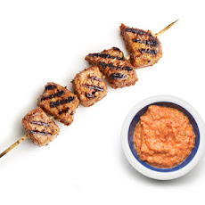 Pork Kebabs With Romesco Sauce