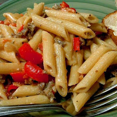 Penne With Sausage, Tomato, Red Pepper in Cream Sauce
