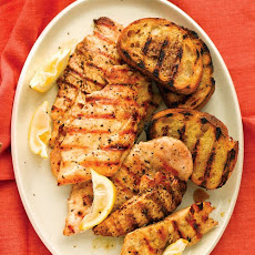 Grilled Lemon Chicken with Garlic Bread
