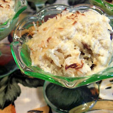 Coconut Rum Brown Rice Custard