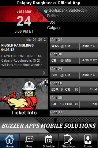 Calgary Roughnecks Official Ap