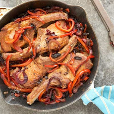 Pork Chops with Peppers, Vinegar and Black Olives Recipe