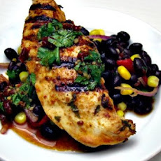 Grilled Spicy Lime Chicken With Black Bean and Avocado Salad