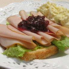 Turkey and Lingonberry Open Faced Sandwiches
