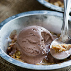 Deep Dish Peanut Butter Cookies w/ Chocolate Ice Cream