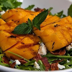 Boston Bibb Salad with Roasted Acorn Squash, Georgia Pecans, Blue Cheese and Warm Bacon-Brown Sugar Vinaigrette