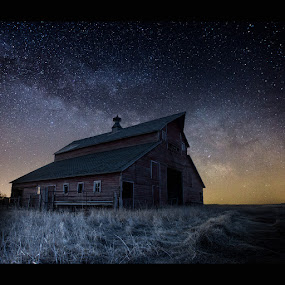 Barn V  by Aaron Groen - Landscapes Nightscapes ( milkyway, dark rift, the great rift, aaron groen, homegroen photography, south dakota, milky way stars, milky way, barn series, astro, barn, stars, astrophotography, galactic center, barn 5 )