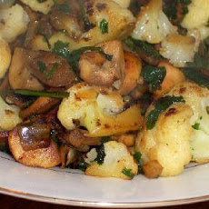 Cauliflower with Bacon and Mushrooms