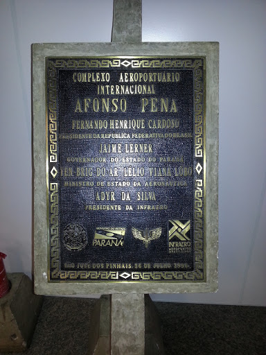 Placa De Inauguração Aeroporto Afonso Pena 